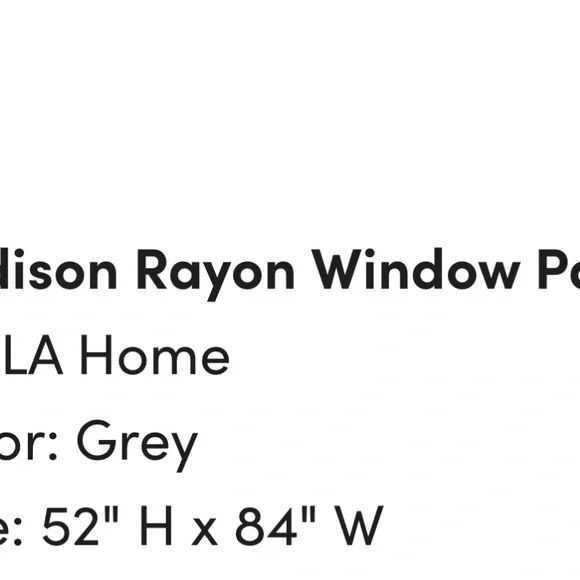 Set of curtains. White with gray pattern. 4 curtains all together - Picture 3 of 3